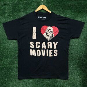 Scream Ghostface I Love Scary Movies T-Shirt Size Large